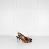 Dolce & Gabbana Brown Animal Print Ponyskin Slingbacks