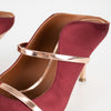 Malone Souliers Maureen Wine Satin Mules