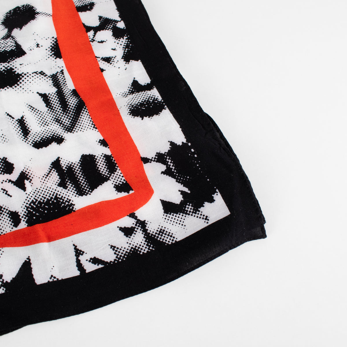 McQ Black, White & Red Abstract Large Cotton Scarf