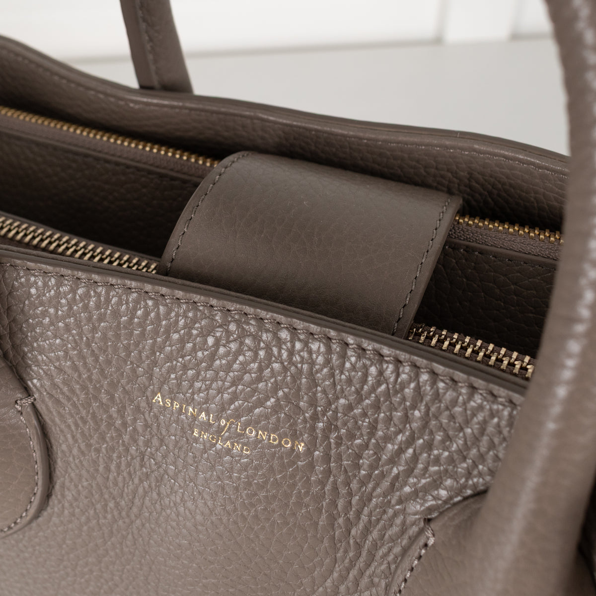 Aspinal Of London Taupe Midi London Tote