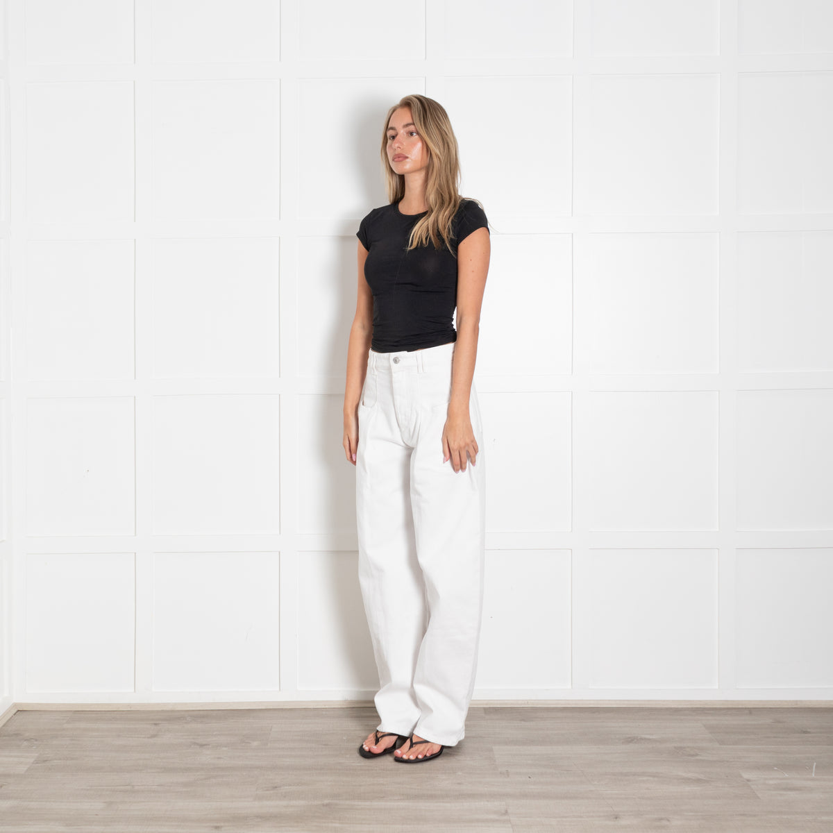 ISABEL MARANT White Wide Leg Jeans
