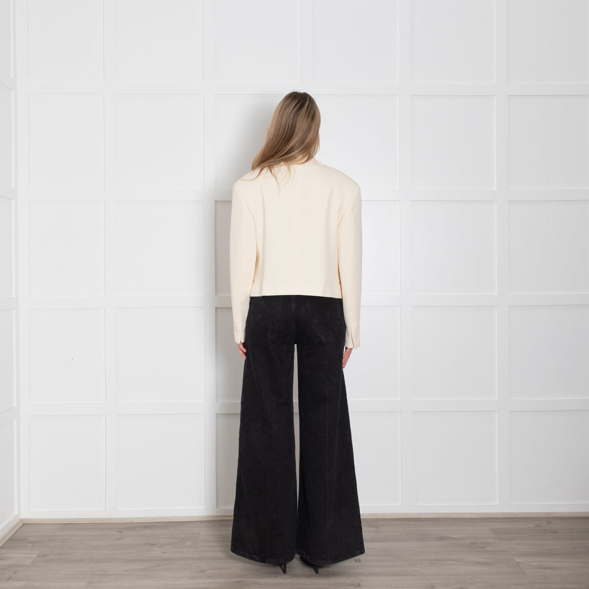 Raey Cream Cropped Jacket