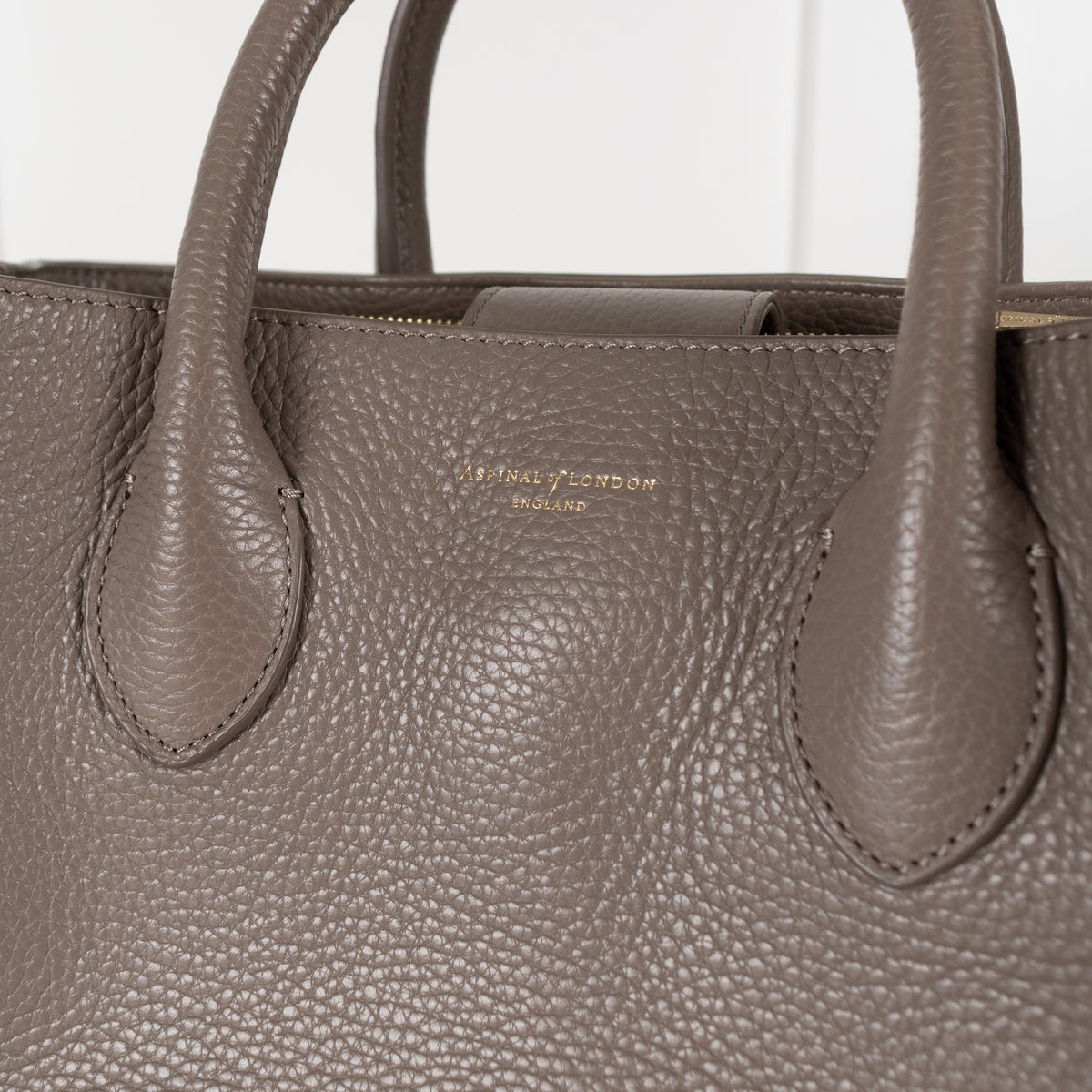 Aspinal Of London Taupe Midi London Tote