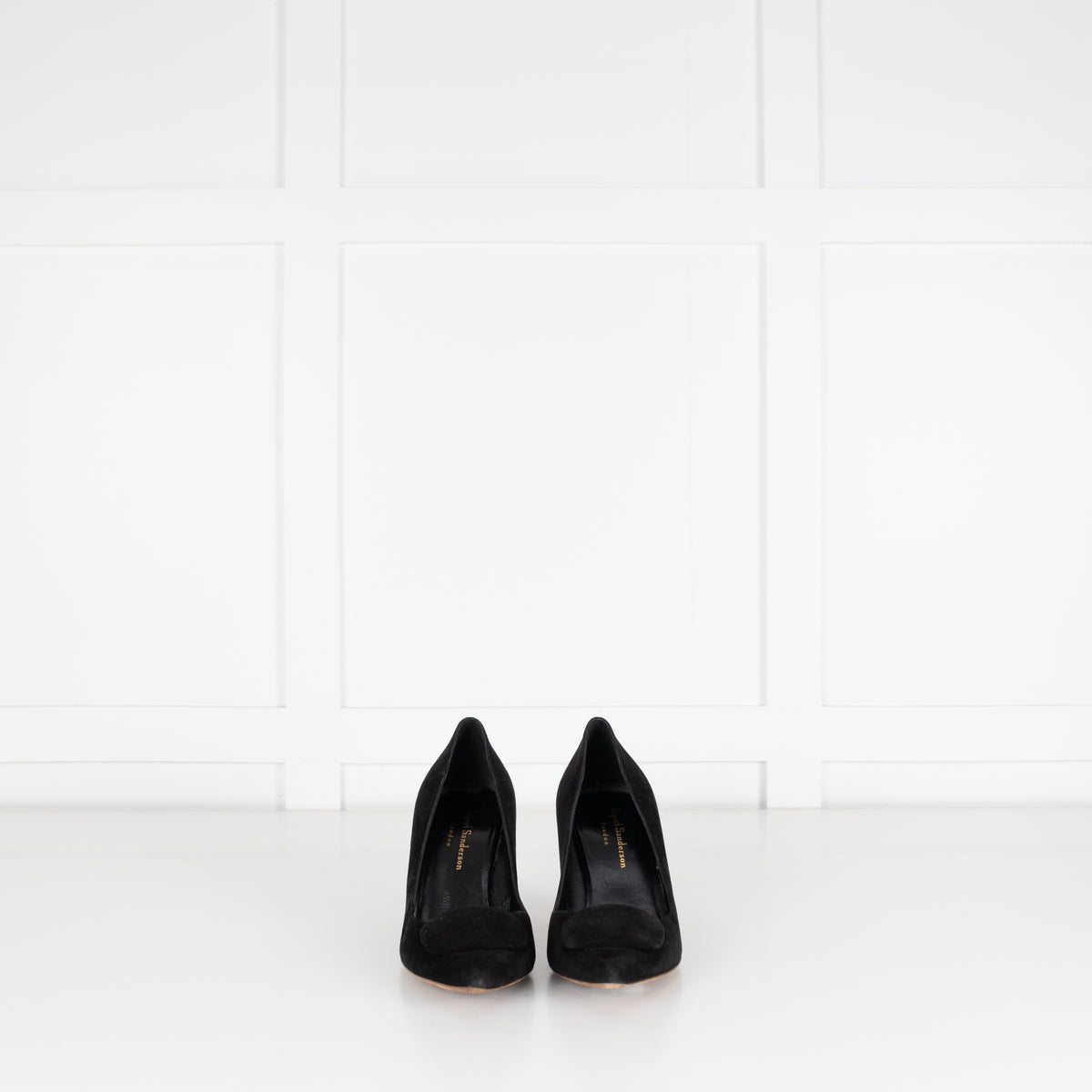Rupert Sanderson Black Suede Chunky Heel Shoes