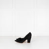 Rupert Sanderson Black Suede Chunky Heel Shoes