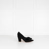 Rupert Sanderson Black Suede Chunky Heel Shoes