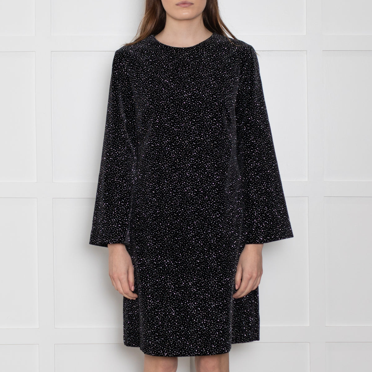 Bella Freud Black Sparkle Mini Dress