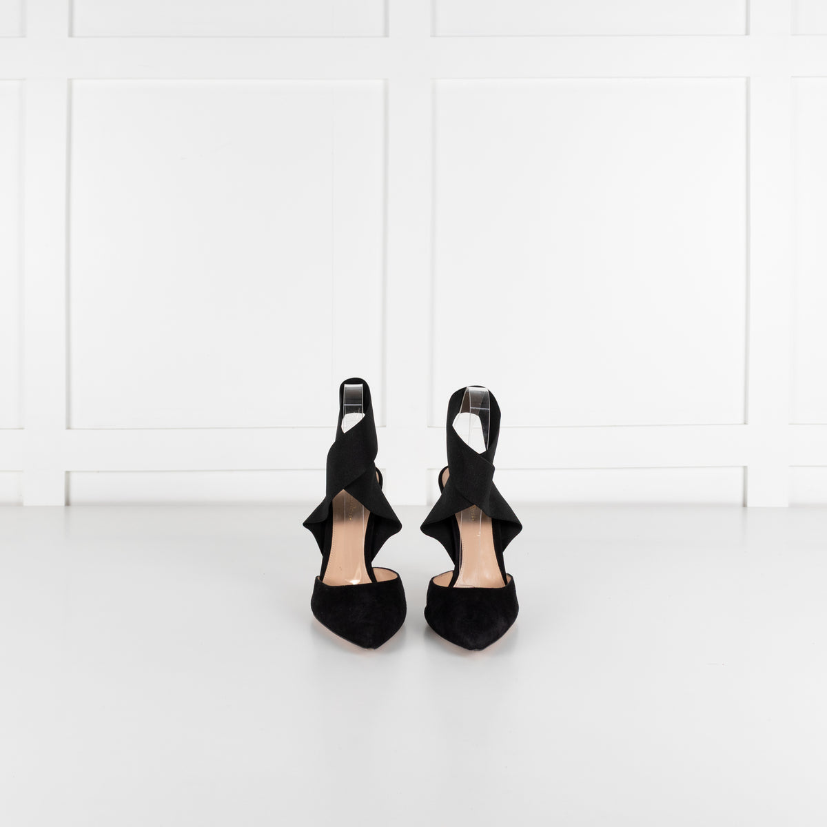 Gianvito Rossi Black Pointy Suede Heels