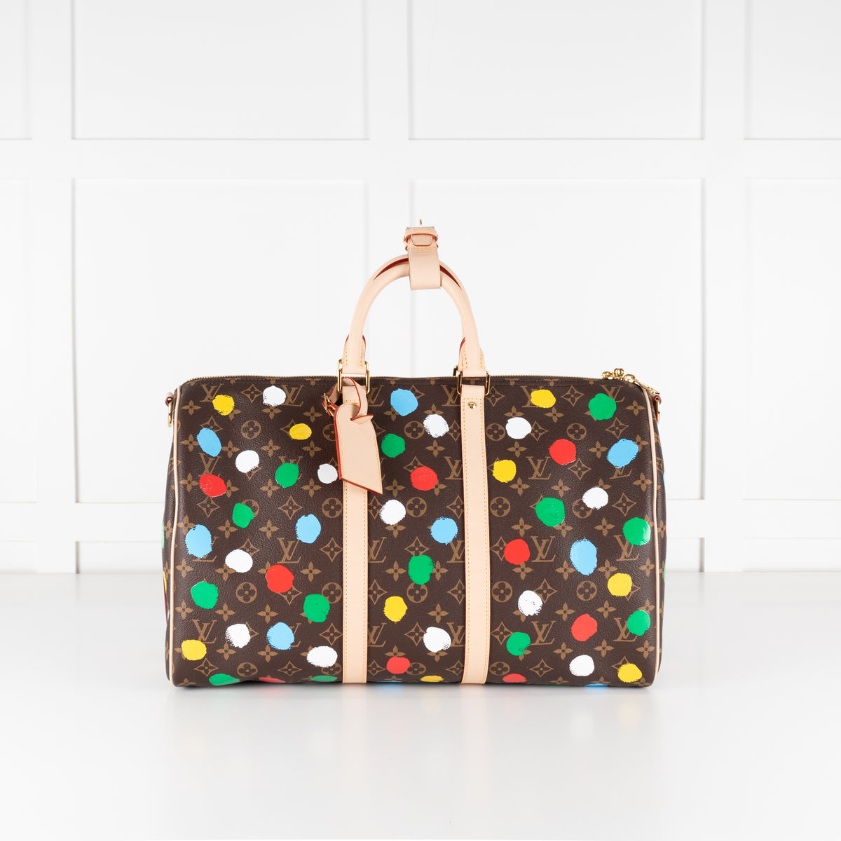 Louis Vuitton x Yayoi Kusama Dot Coated Canvas Keepall 40 with Bandouliere
