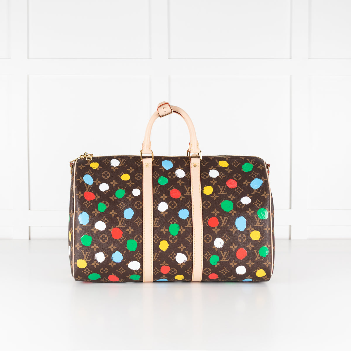 Louis Vuitton x Yayoi Kusama Dot Coated Canvas Keepall 40 with Bandouliere
