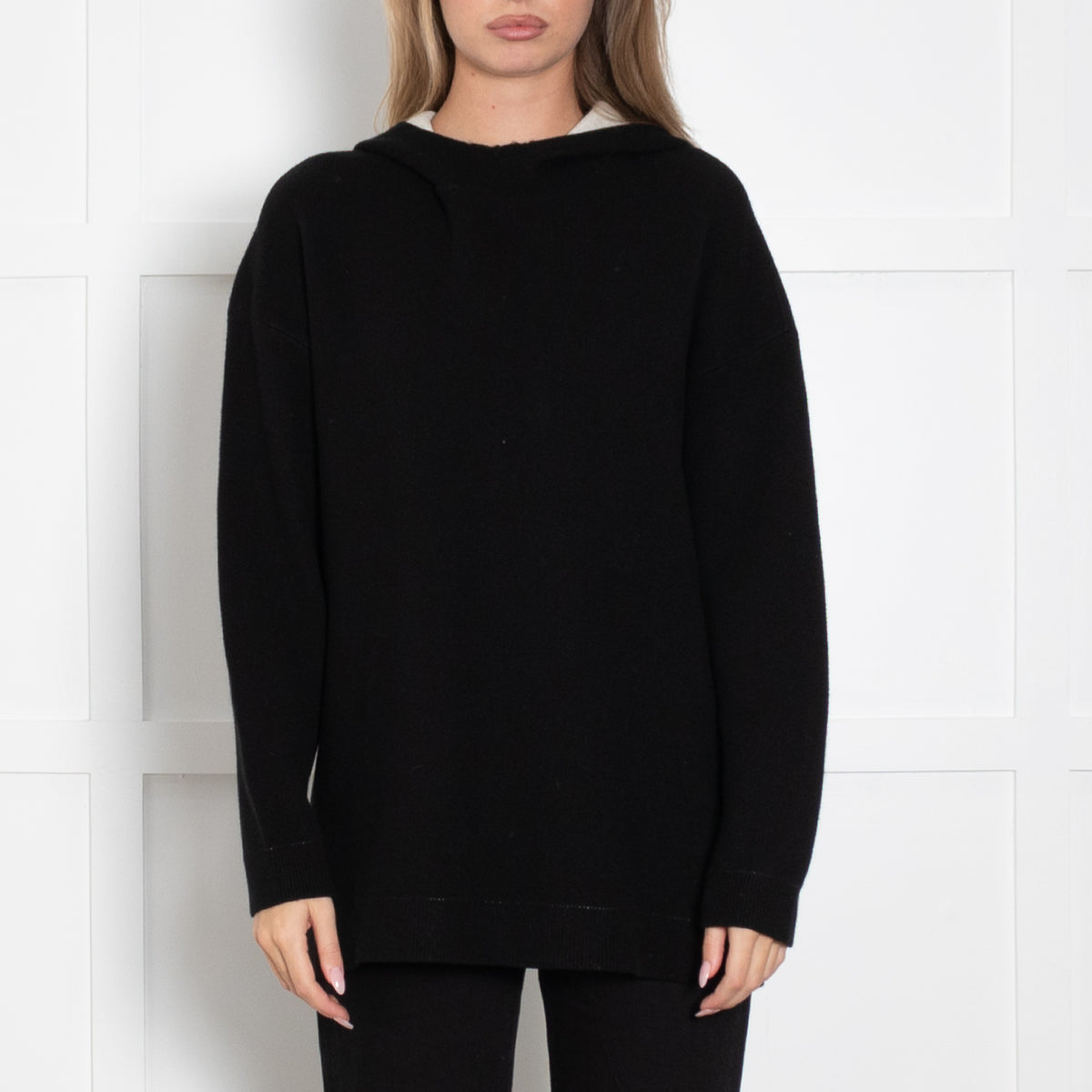 Christian Dior J'Adiore 8 Cashmere Mix Black Hooded Sweater