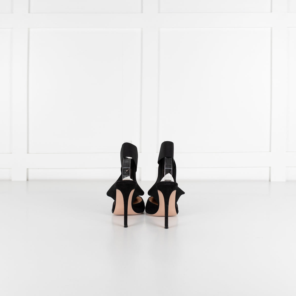 Gianvito Rossi Black Pointy Suede Heels
