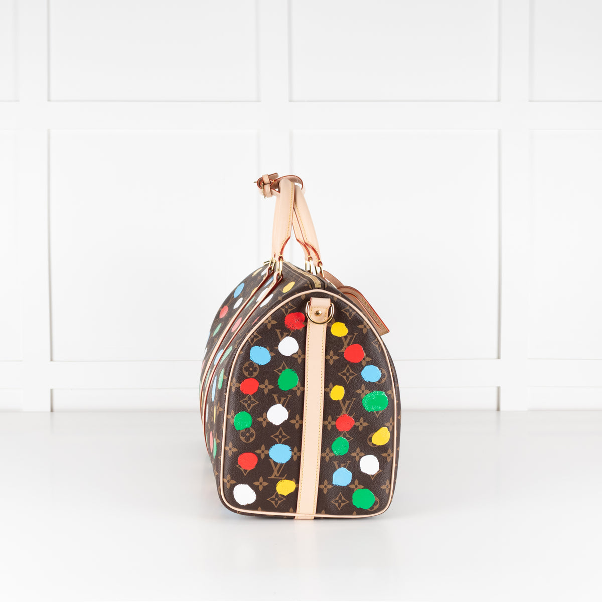 Louis Vuitton x Yayoi Kusama Dot Coated Canvas Keepall 40 with Bandouliere