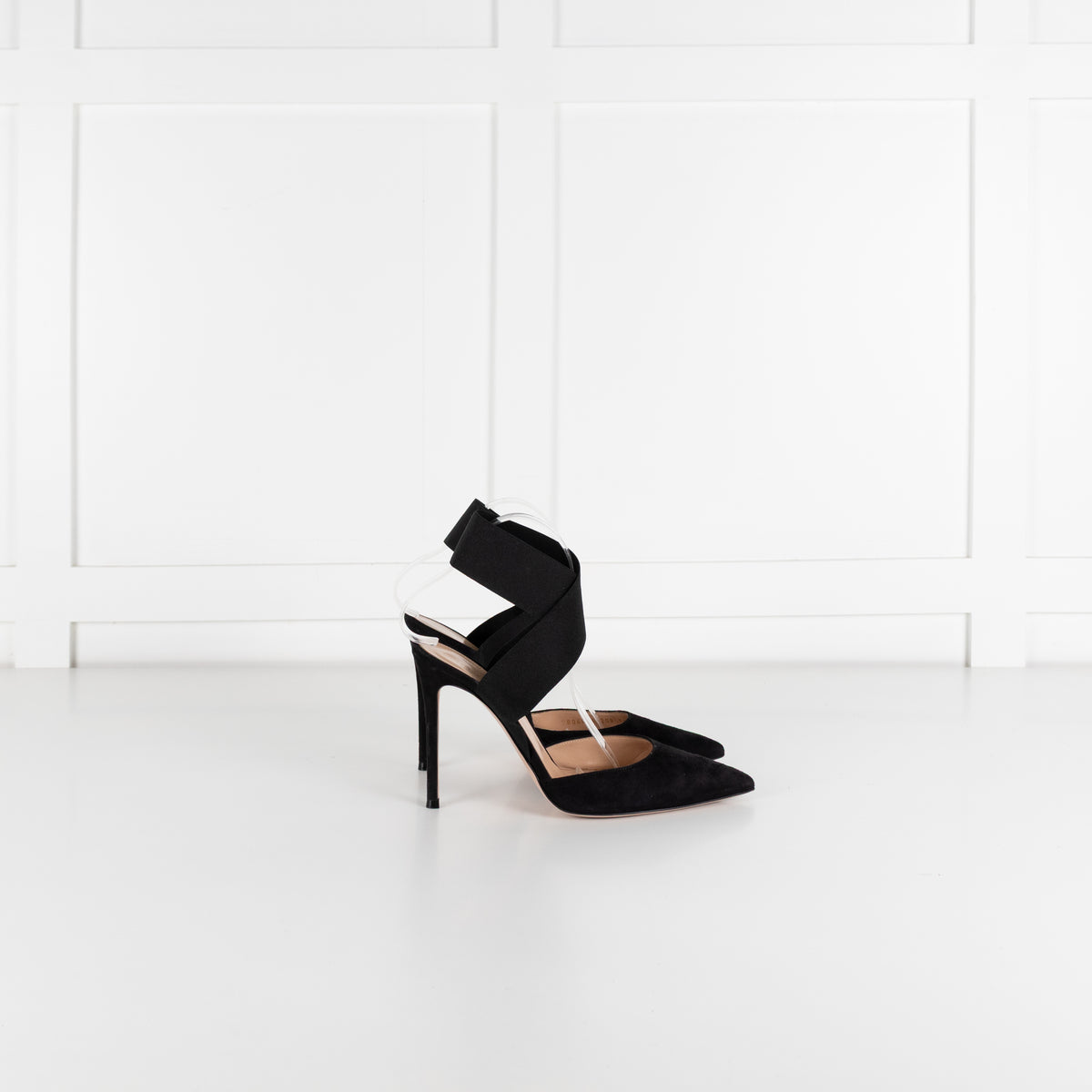 Gianvito Rossi Black Pointy Suede Heels