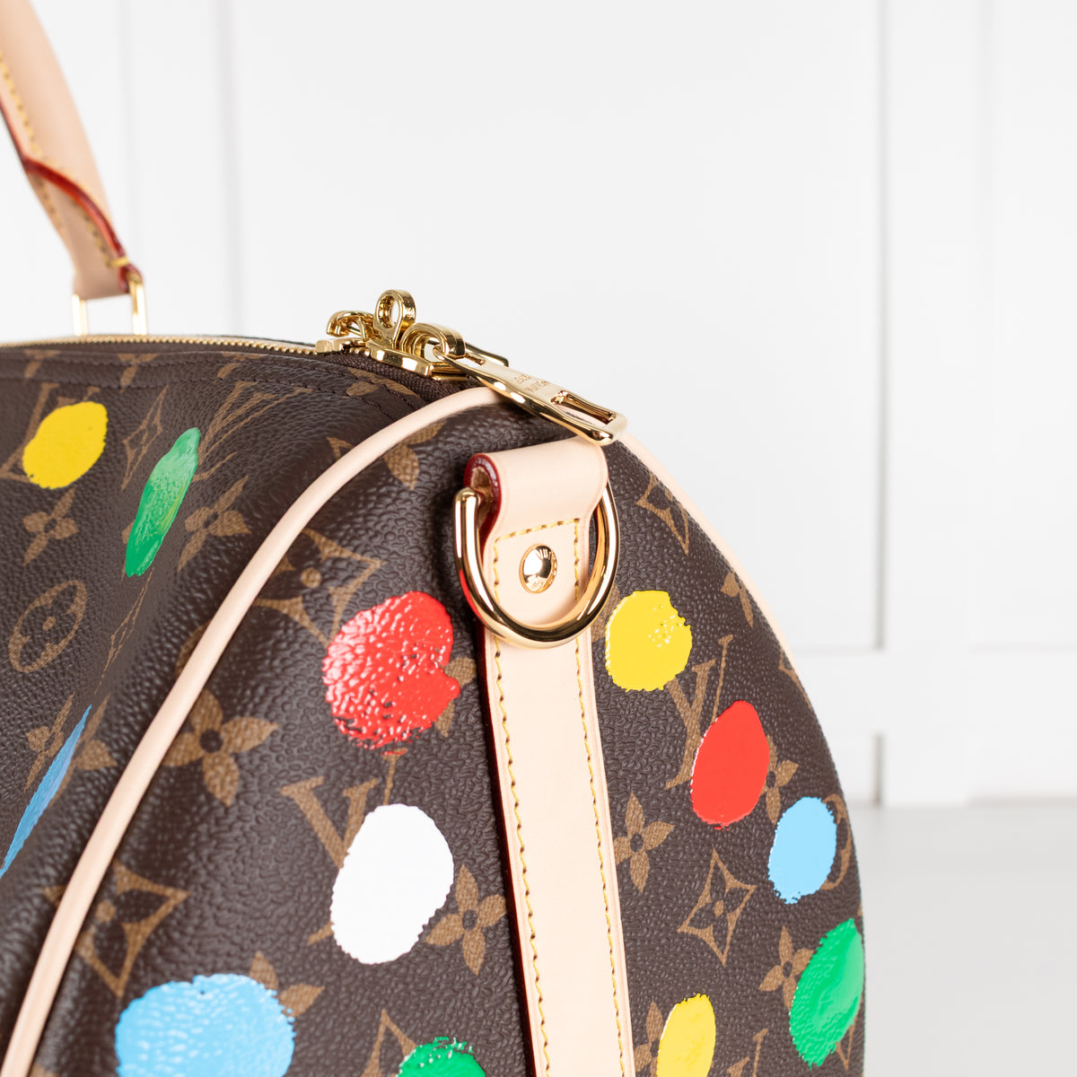 Louis Vuitton x Yayoi Kusama Dot Coated Canvas Keepall 40 with Bandouliere