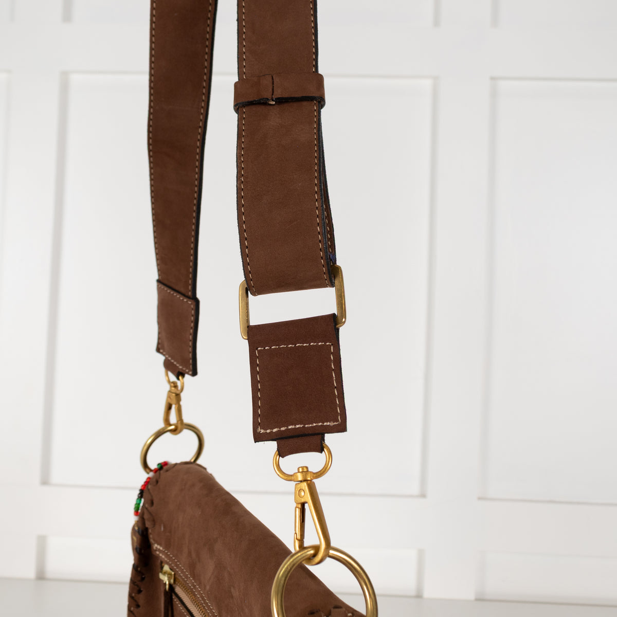 Urban Ranch Signature Bag Brown Suede