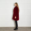 Sandro Red Faux Fur Coat
