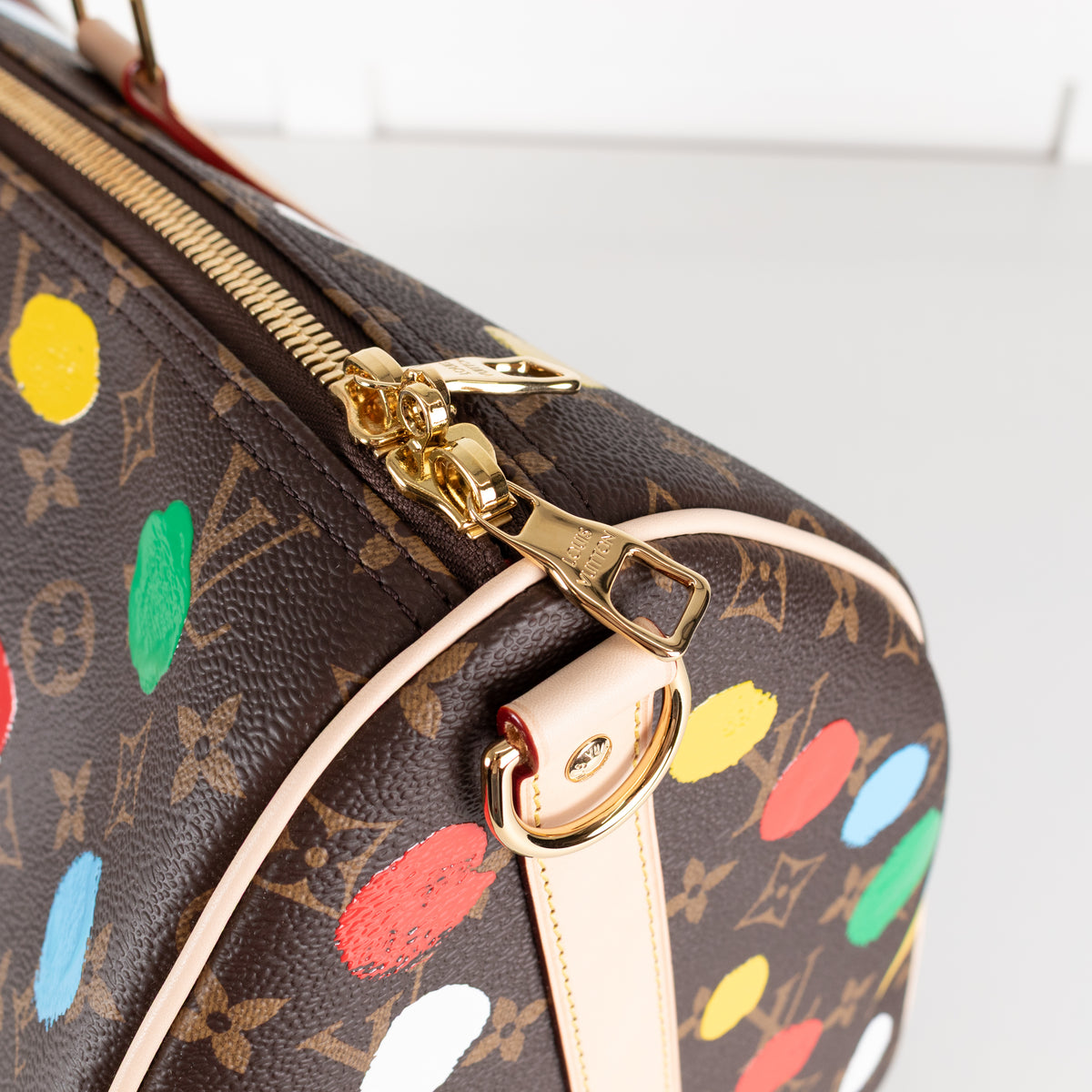 Louis Vuitton x Yayoi Kusama Dot Coated Canvas Keepall 40 with Bandouliere