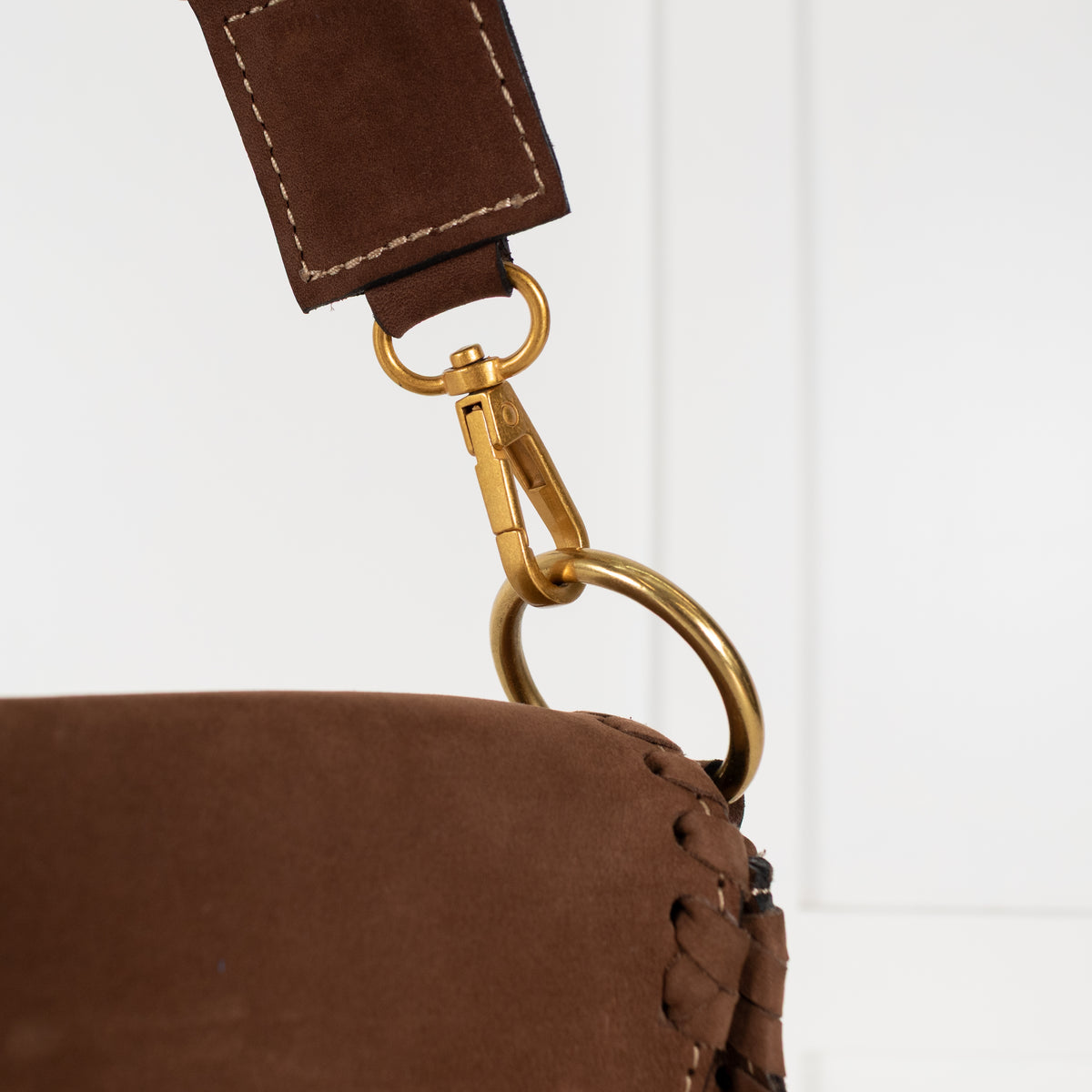 Urban Ranch Signature Bag Brown Suede