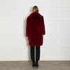 Sandro Red Faux Fur Coat