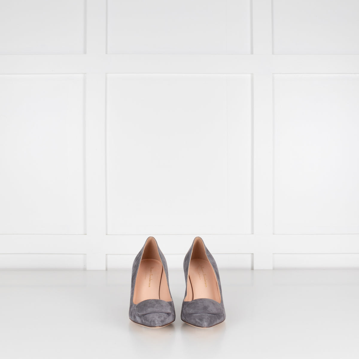 Rupert Sanderson Grey Suede Chunky Heel Shoes