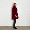 Sandro Red Faux Fur Coat
