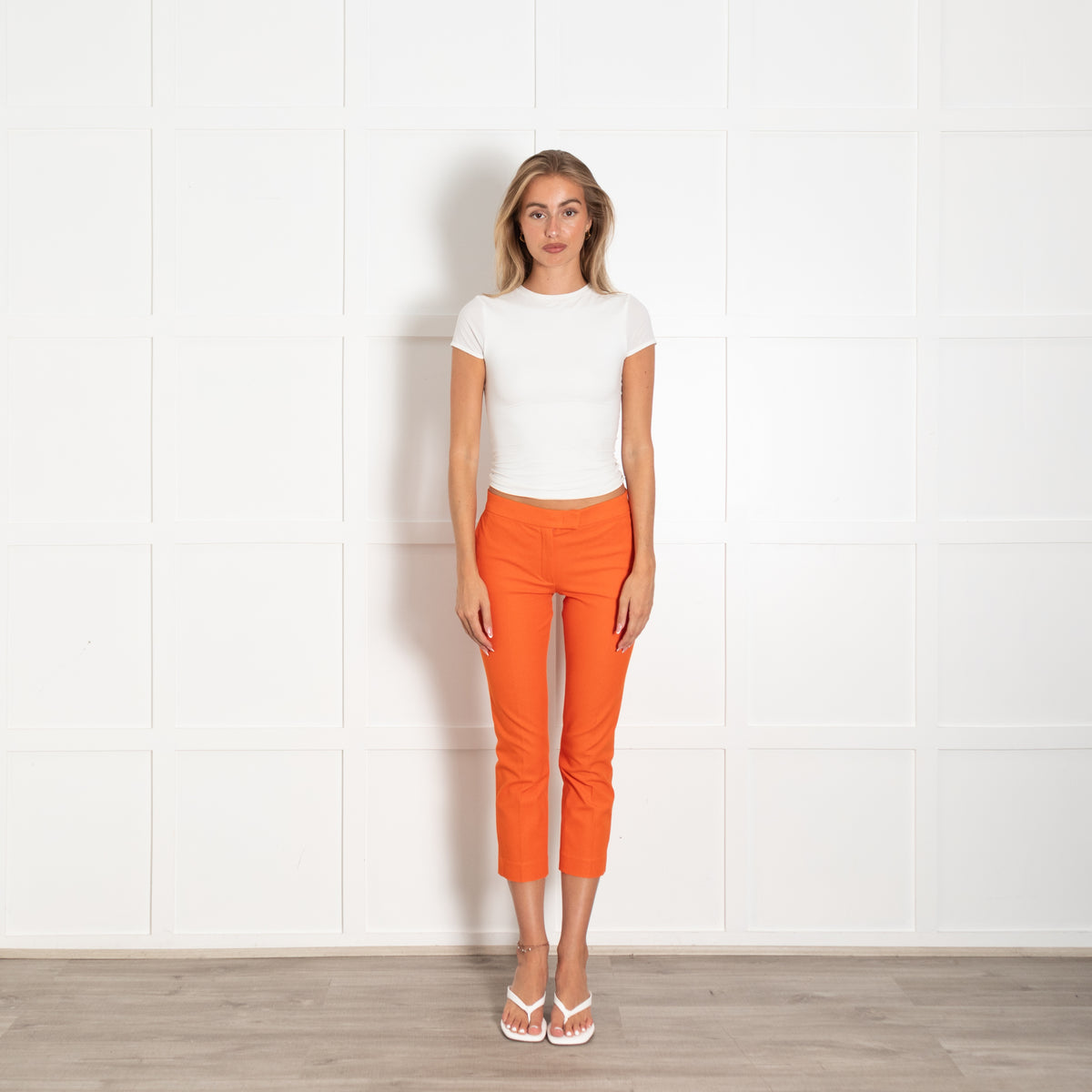 Joseph Orange Stretch Trousers