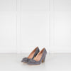 Rupert Sanderson Grey Suede Chunky Heel Shoes