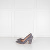 Rupert Sanderson Grey Suede Chunky Heel Shoes