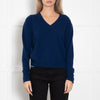 Elyse Walker Blue Cashmere V Neck Jumper