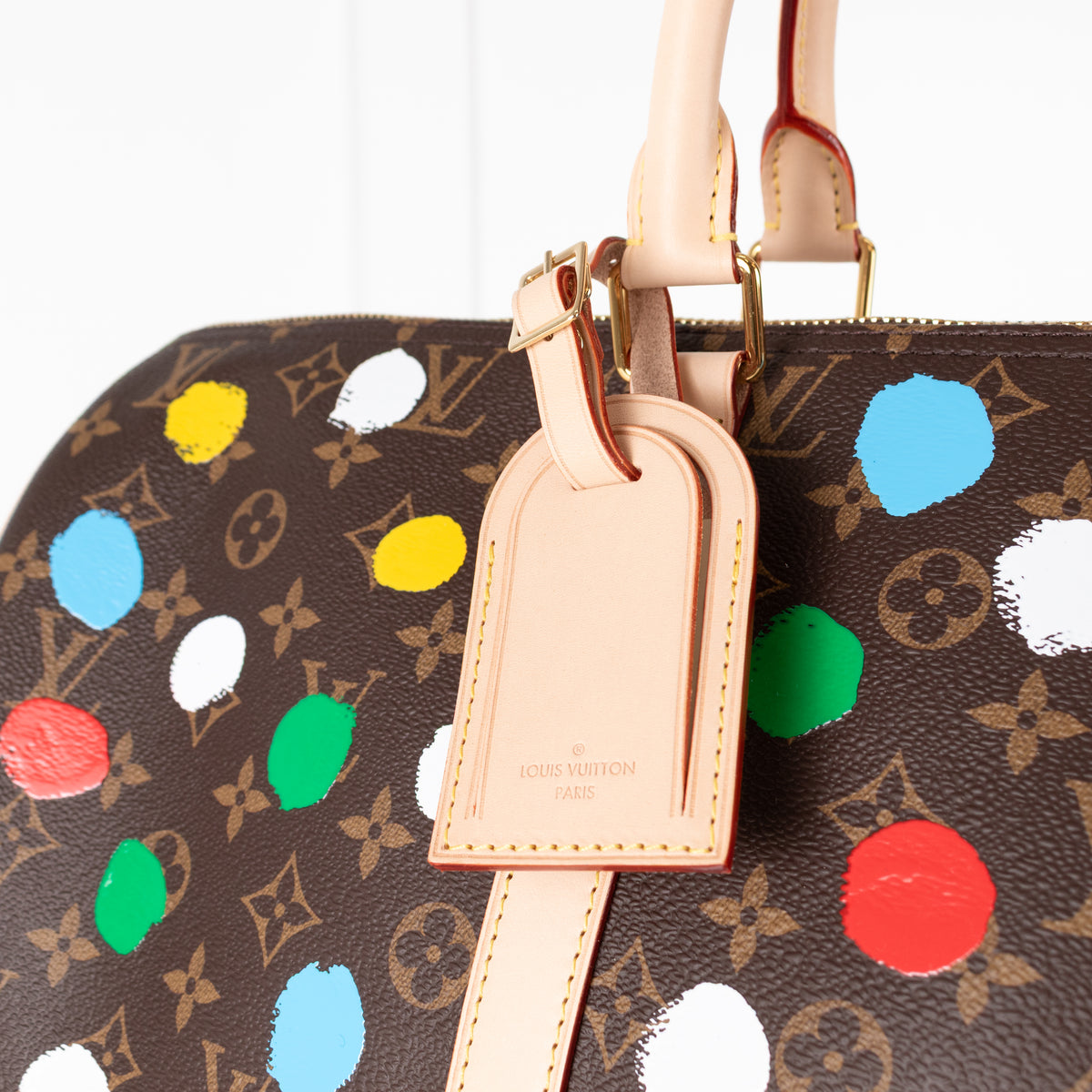 Louis Vuitton x Yayoi Kusama Dot Coated Canvas Keepall 40 with Bandouliere