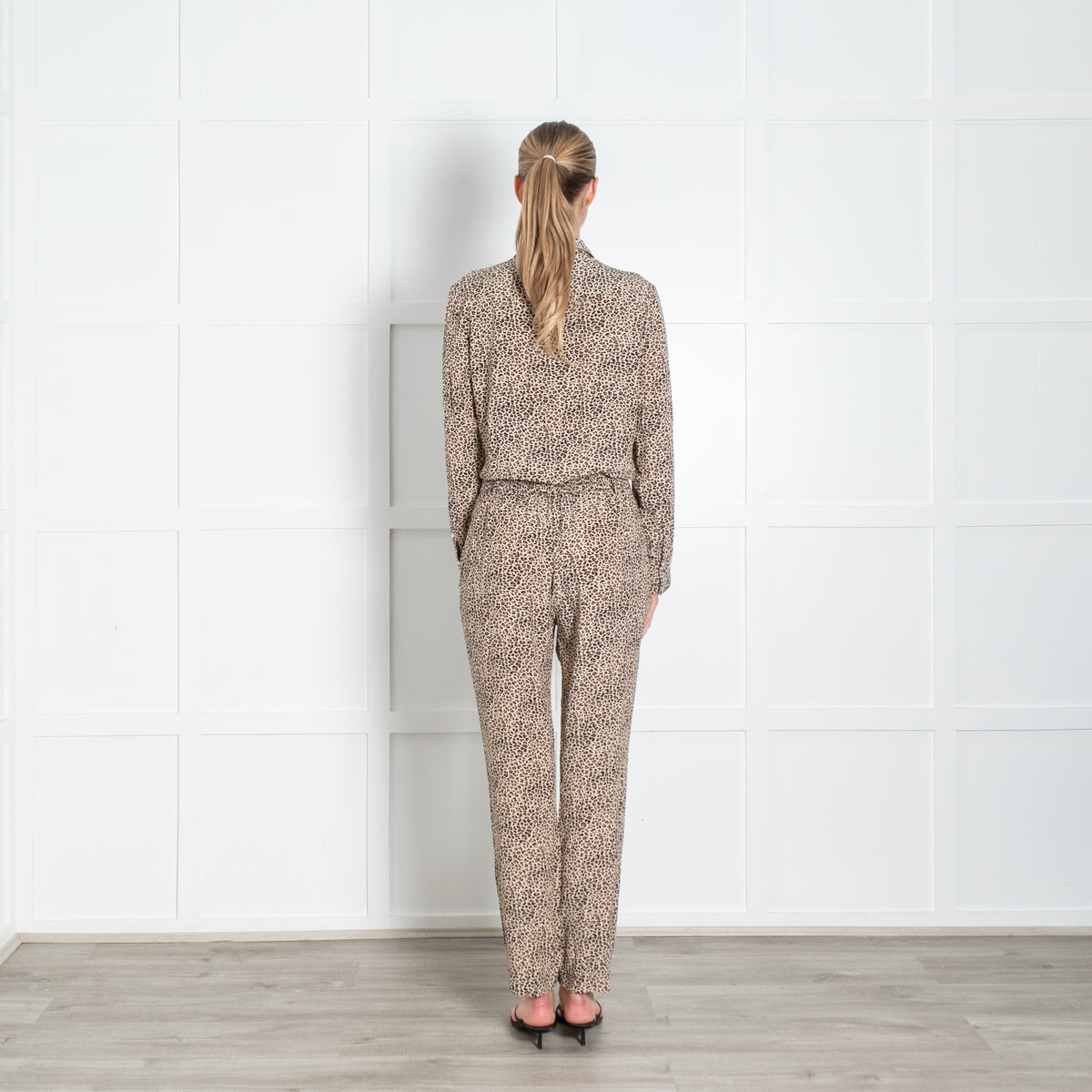 Zadig & Voltaire Beige Brown Black Animal Print Jumpsuit