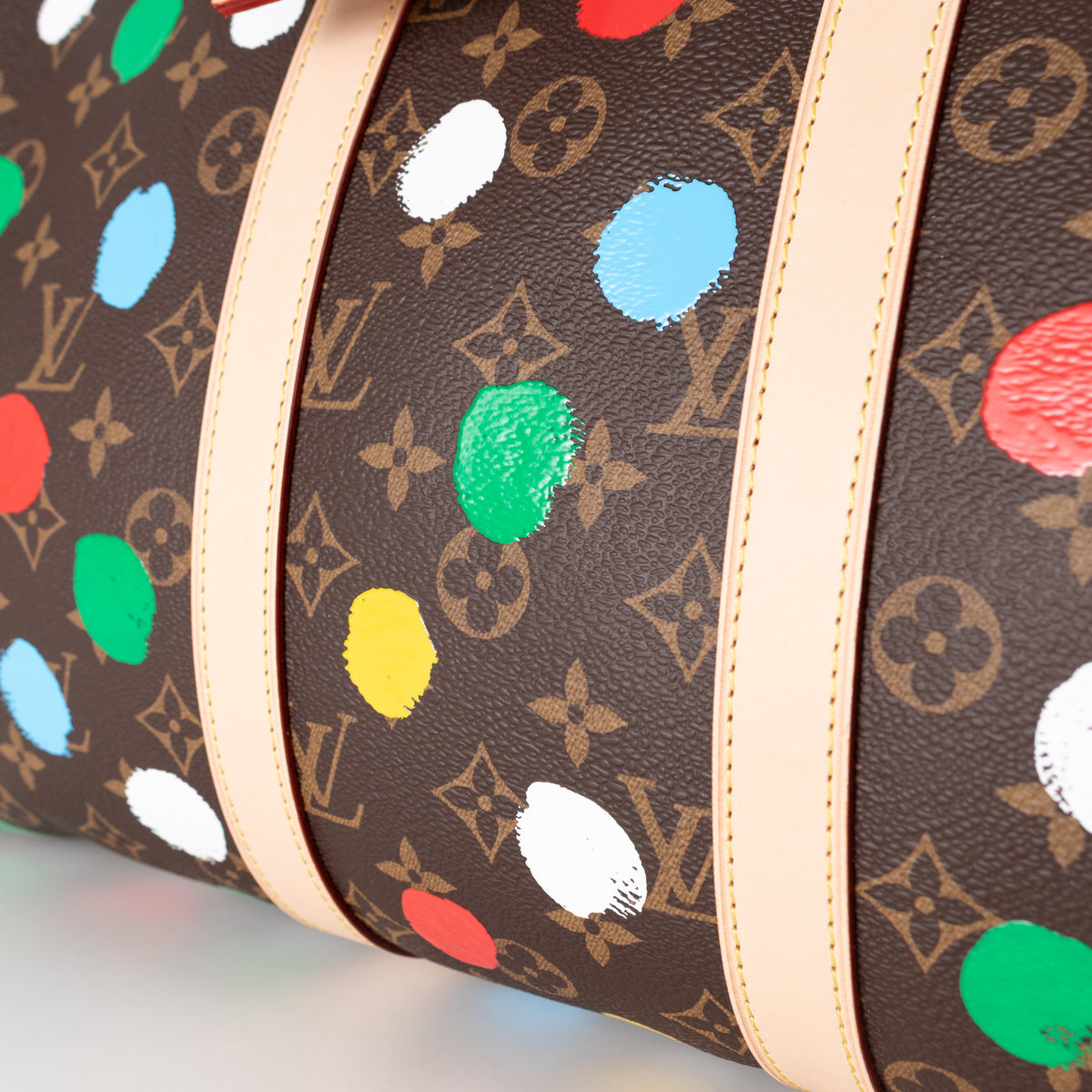 Louis Vuitton x Yayoi Kusama Dot Coated Canvas Keepall 40 with Bandouliere