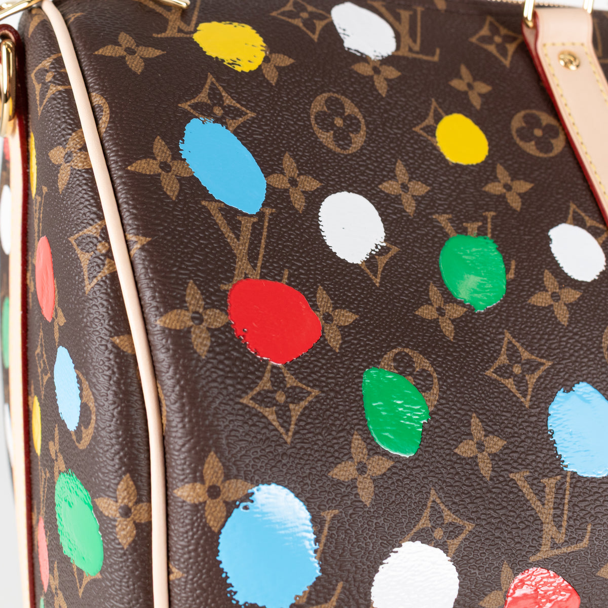 Louis Vuitton x Yayoi Kusama Dot Coated Canvas Keepall 40 with Bandouliere