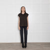 Vince Black & Brown Wool/Cashmere Mix Tank Top
