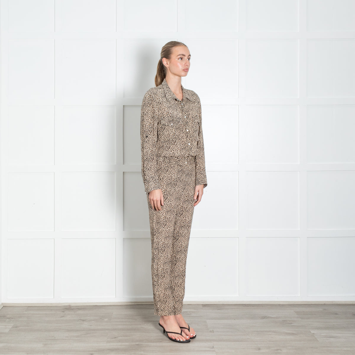 Zadig & Voltaire Beige Brown Black Animal Print Jumpsuit