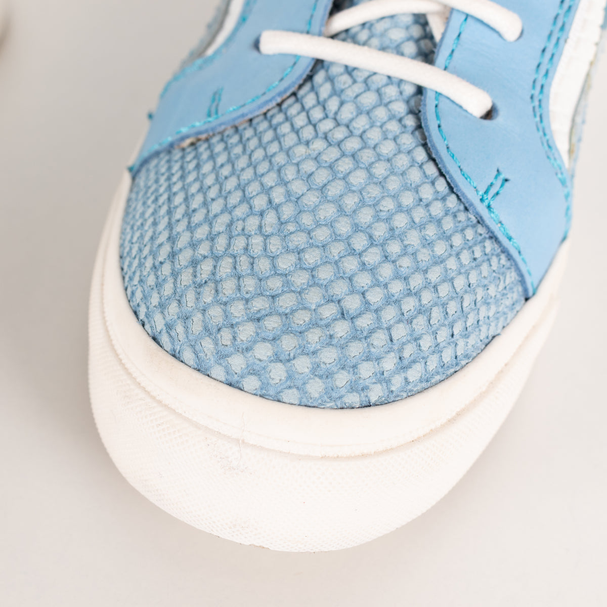 Giuseppe Zanotti Blue White Snake Skin Trainers