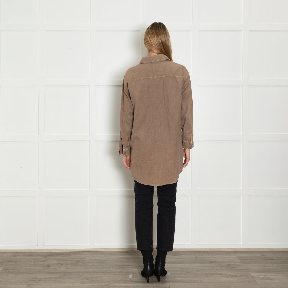 Brunello Cucinelli Oversized Brown Cotton Shirt