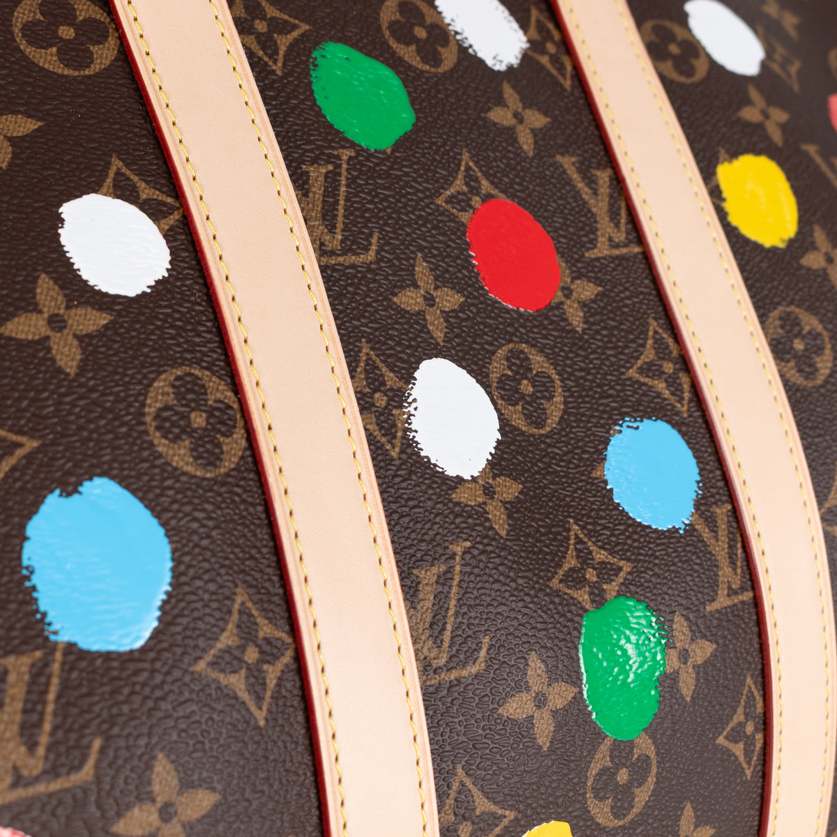 Louis Vuitton x Yayoi Kusama Dot Coated Canvas Keepall 40 with Bandouliere