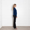 Elyse Walker Blue Cashmere V Neck Jumper