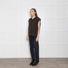 Vince Black & Brown Wool/Cashmere Mix Tank Top