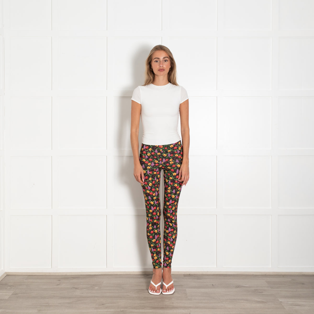 Charo Ruiz Black Multi Floral Print Leggings