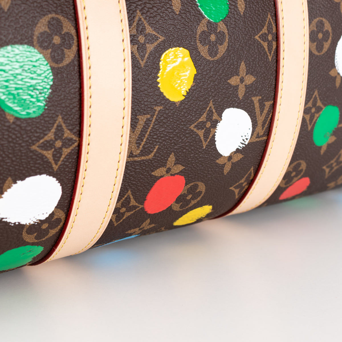 Louis Vuitton x Yayoi Kusama Dot Coated Canvas Keepall 40 with Bandouliere