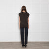 Vince Black & Brown Wool/Cashmere Mix Tank Top