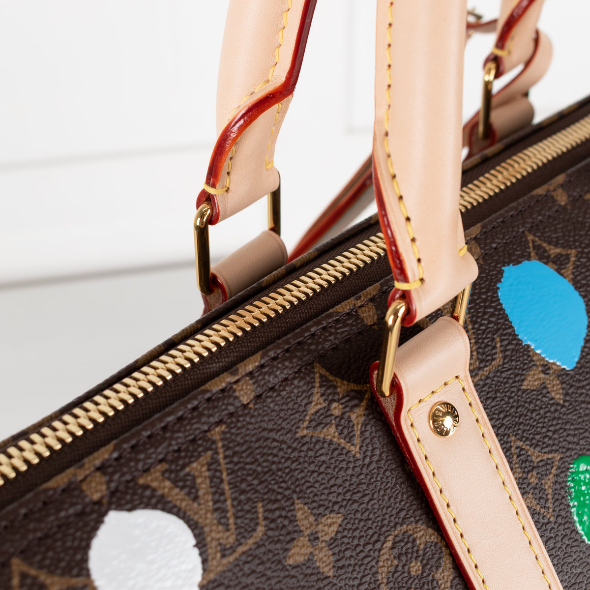 Louis Vuitton x Yayoi Kusama Dot Coated Canvas Keepall 40 with Bandouliere