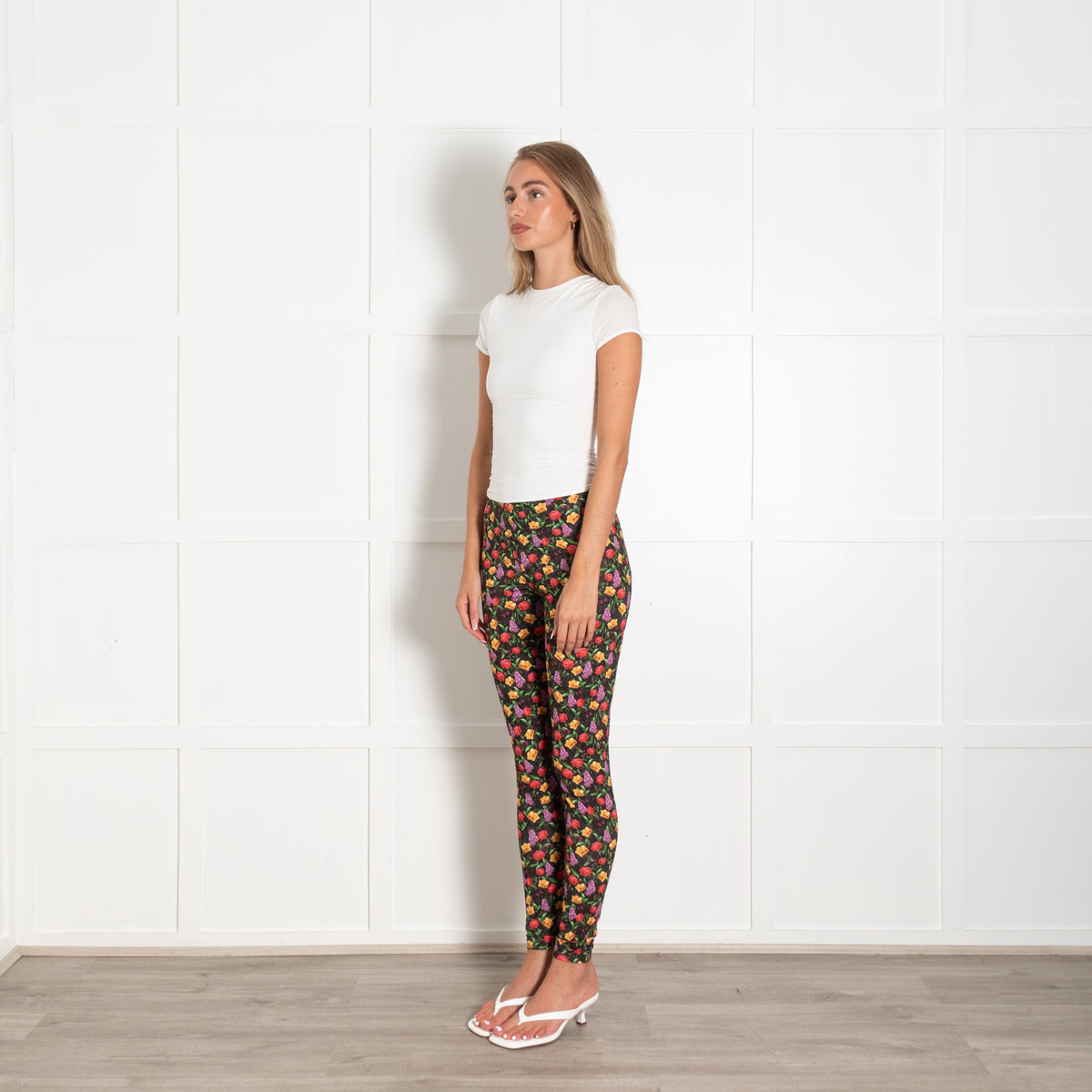 Charo Ruiz Black Multi Floral Print Leggings