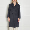Sandro Blue Unlined Wool Coat