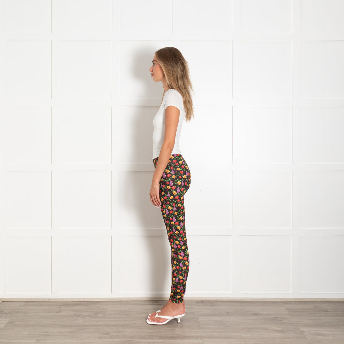 Charo Ruiz Black Multi Floral Print Leggings