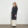 Sandro Blue Unlined Wool Coat
