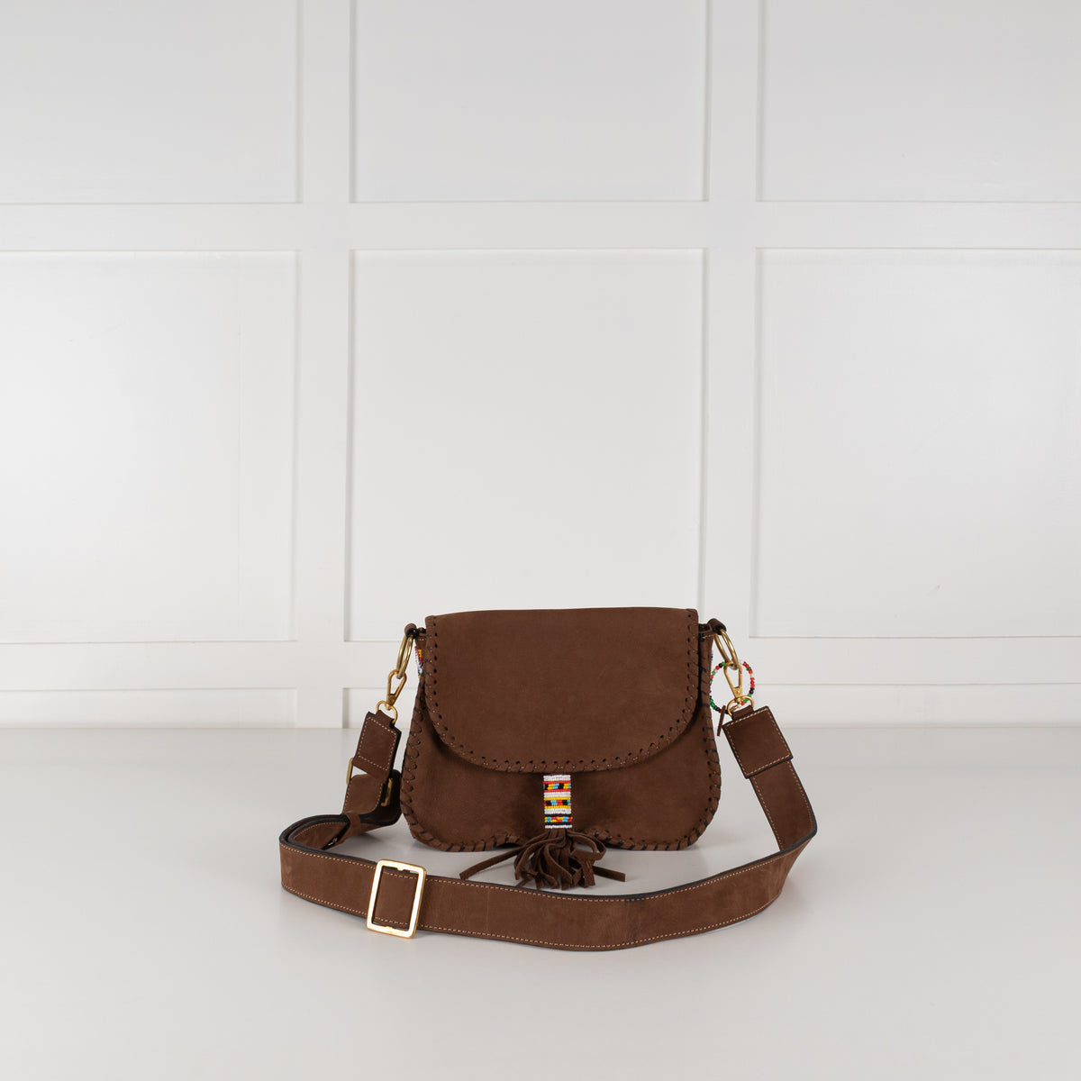 Urban Ranch Signature Bag Brown Suede